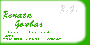 renata gombas business card