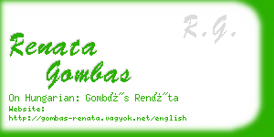 renata gombas business card